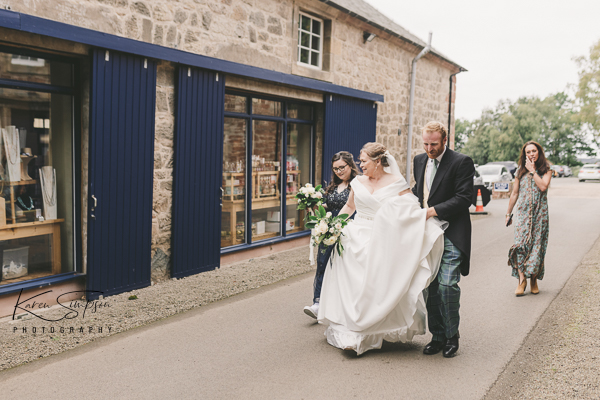 Boswells-Coach-House-Cumnock (7 of 8) Bride walking to ceremony