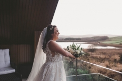 Balcony bride, lochside house hotel