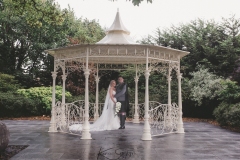 Gazebo, pavilion, bride and groom