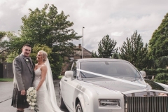 Rolls Royce, bride and groom