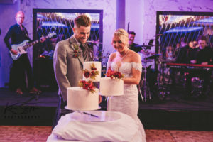 Bride and Groom cake cutting