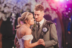 Bride and groom first dance