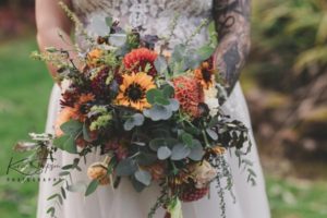 bouquet of flowers, with sunflowers