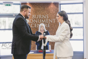 ceremony at the burns monumeny